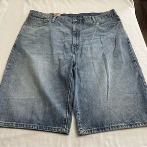 NWT Levi's 569 Loose Straight Fit Denim Shorts Light Wash Y2K Jorts Men's 42